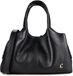 Coccinelle Leren handtas schoudertas Nell Handbag Grained Leather Noir zwart