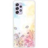 Samsung Galaxy A72 Watercolor flowers Verstevigd hoesje met sublimatie bedrukking
