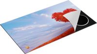 Chefcare Inductie Beschermer Rode Liefde Boom in een Hart Vorm - 89,6x51,6 cm - Afdekplaat Inductie - Kookplaat Beschermer - Inductie Mat