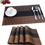 Fontic Set van 6 placemats, 30 x 45 cm, antislip, afwasbaar, pvc, hittebestendig