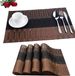 Fontic Set de 6 sets de table, 30 x 45 cm, antidérapant, lavable, PVC, résistant à la chaleur