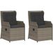 Banc de jardin Banc extérieur Banquette de jardin 2 pcs gris polyrotin