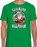 Bellatio Decorations Northpole Kerstshirt Northpole roulette groen voor heren L