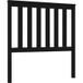 Tête de lit noir 96x6x101 cm bois massif de pin