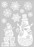 Anna's Collection Kerst raamstickers Sneeuwpop