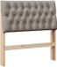 vidaXL - Gestoffeerd hoofdbord - Taupe - 90 cm - Massief grenenhout