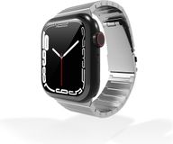 Strap-it Luxe Titanium Band - Geschikt voor Apple Watch bandje - Series 1/2/3/4/5/6/7/8/9/SE/Ultra (2) - Zilver - Titanium horlogeband met RVS vlindersluiting - iWatch bandje voor maat: 42 mm 44 mm 45 mm 49 mm