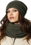 Vivisence Dames Wintermuts Wol Met Zachte Voering - Groene melange