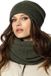 Vivisence Dames Wintermuts Wol Met Zachte Voering - Groene melange