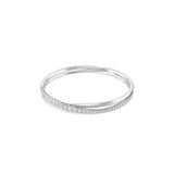 Swarovski Twist armband, Wit, Rodium toplaag