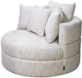 DÉJA Living Draaifauteuil Miles Beige Chenille Rond