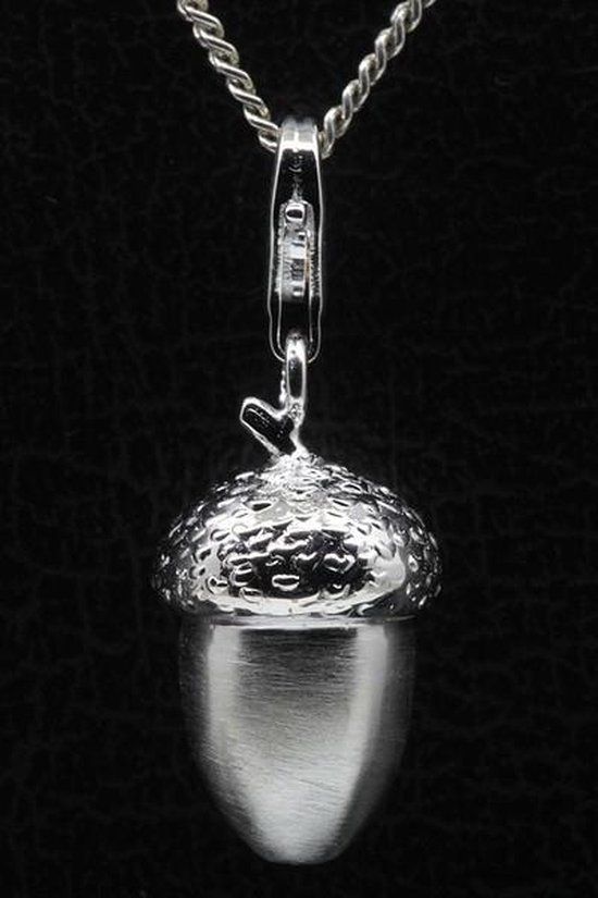 Zilveren Eikel Zilveren Hanger & Bedel - Unisex - 3 cm - 925 Zilver