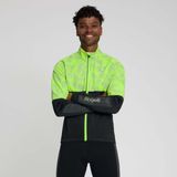 Rogelli HI VIS II Heren Hardloopjack - Reflecterend - Zwart/Fluor