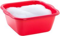 Plasticforte Afwasteil - Vierkant - Kunststof - Rood - 15 Liter