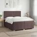 vidaXL Boxspringbed met matras Donkerbruin 200 x 200 cm Stof