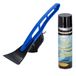 Merkloos / Sans marque Icecat Autoramen stevige IJskrabber met borstel blauw 31 cm met ruiten ontdooier spray - Winter vorst spullen