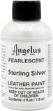 Angelus Leather Acrylic Paint - Parelmoer Zilver - 118ml