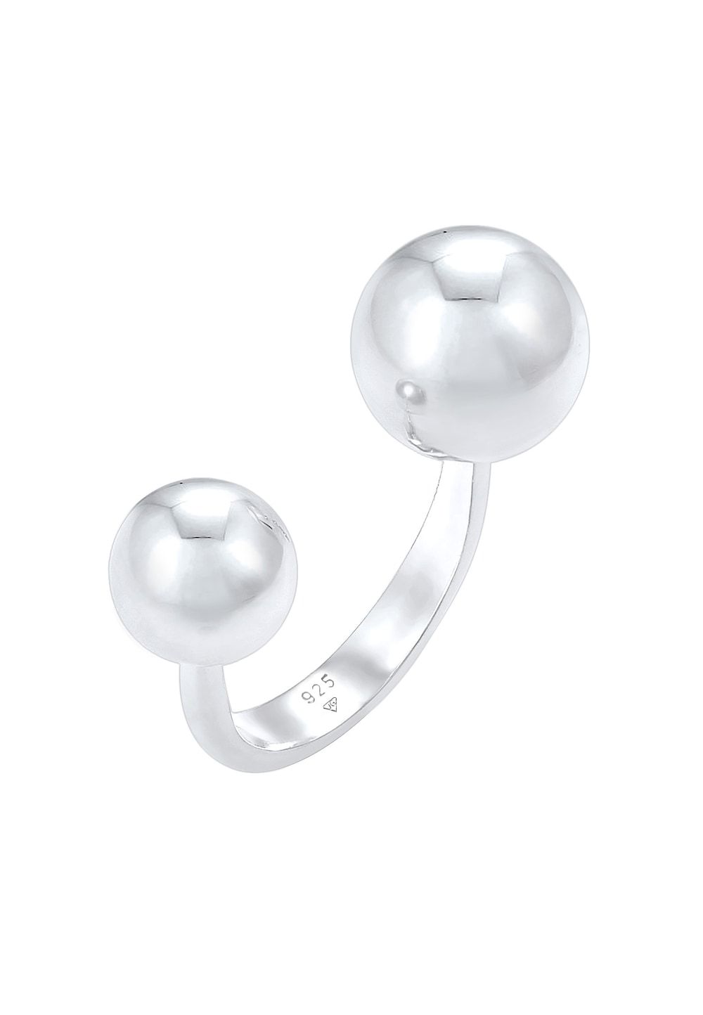 Elli Elli Ring dames bal statement open in 925 sterling zilver verguld