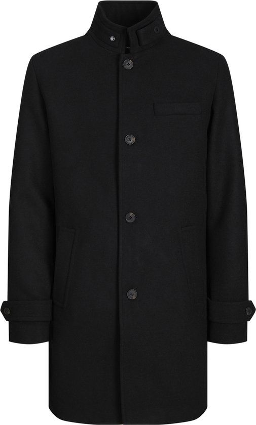 Jack & Jones JJEMELTON WOOL BLEND COAT SN Heren Winterjas - zwart - S