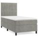 VidaXL Boxspringbed met matras, fluweel, lichtgrijs, 100x200 cm