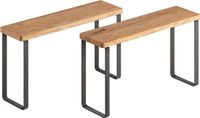 Metaltex York Lava Kruidenrek - 2 stuks - Hout en Metaal - Zwart