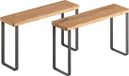 Metaltex York Lava Kruidenrek - 2 stuks - Hout en Metaal - Zwart