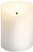Goobay LED echte waskaarsen wit 7,5 x 10 cm met timerfunctie 3D-Spicco op batterijen warm wit theelicht voor elegante decoraties, veilige en elegante verlichting 77774