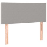 VidaXL Hoofdbord 80x5x78/88 cm stof lichtgrijs