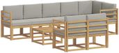 vidaXL - Buiten - bank - set - 9 - st - Wit - en - Lichtgrijs