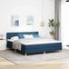 Maison Exclusive - Lit boxspring avec bandes lumineuses bleues, 180 x 200 cm, tissu