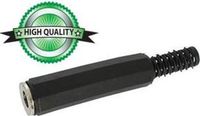 VELLEMAN VROUWELIJKE 6.35mm MONO JACK MET PLASTIC HULS - ZWART (CA033)