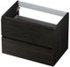 INK - Onderkast 2 Laden Greeploos met Houten Keerlijst - 70 cm x 52 cm - Intens Eiken