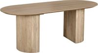 Lewis & Loft Eettafel Lynn - Ovaal - FSC®-gecertificeerd mangohout - 200x90 cm - Naturel