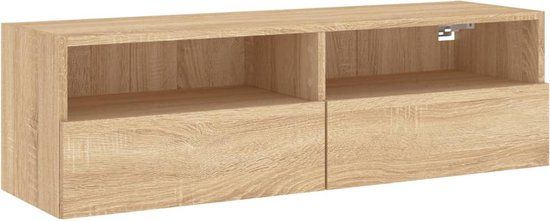 vidaXL Tv-wandmeubel 100x30x30 cm bewerkt hout sonoma eikenkleurig