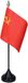 Merkloos / Sans marque USSR Vlag USSR tafelvlaggetjes - 1x stuks - 10 x 15 cm vlag - zwarte standaard - Supporters - Tafel Versiering - Sport - Fans - USSR