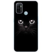 Oppo Siliconen hoesje compatibel met Oppo A53S Cat Eyes