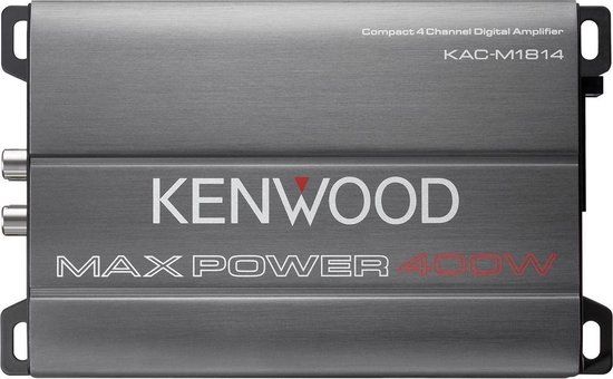 Kenwood KAC-M1814 - 4-Kanaals digitale versterker - 400W - Zilver/Rood