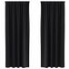 vidaXL Blackout Gordijnen met Ringen 2 st Zwart 260 x 140 cm Polyester