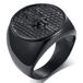Mendes heren ring Edelstaal Trident Zwart-17mm