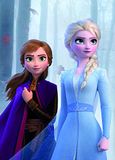 Komar Disney muurschildering Frozen Sisters in The Wood | kinderkamer, babykamer, decoratie, kunstdruk | zonder lijst | WB072-50x70 | grootte: 50 x 70 cm (breedte x hoogte)