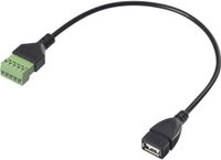 Renkforce USB 2.0 Adapterkabel [1x USB 2.0 bus A - 1x Klemverbinding] RF-6443968 30 cm Zwart