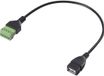 Renkforce USB 2.0 Adapterkabel [1x USB 2.0 bus A - 1x Klemverbinding] RF-6443968 30 cm Zwart