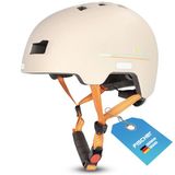 FISCHER BMX Fietshelm, Dirt Bike Helm Plus Power, S/M, 54-58cm, kleurrijk, met geïntegreerd led-achterlicht