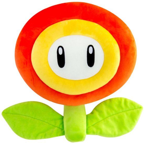 Tomy Super Mario Mocchi-Mocchi Knuffel Figure Fire Flower 38 cm