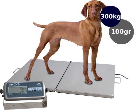 MyWeigh VHD-3 Dierenweegschaal - 300kg - RVS