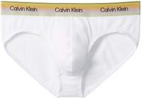 Calvin Klein Boxer Ondergoed Hip Brief - Effen Wit Katoen/Elastaan - Maat S