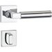 Hermat INFINITY 01 poignée de porte en acier inoxydable, WC - salle de bain chrome poli