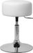 ML Design Tabouret Ø 33 cm Blanc Acier chromé