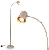 Briloner Skriva Vloerlamp Satijn-Metallic