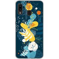 1001 coques Samsung Galaxy A20e Sea flowers bedrukt siliconen hoesje